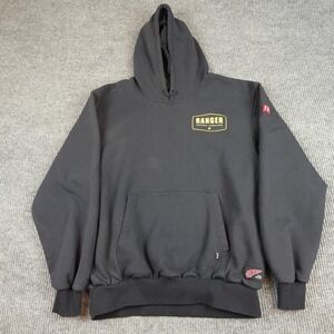 Red Wing Hoodie Mens Large Black FR Fleece Pullover Sweatshirt Ranger Energy